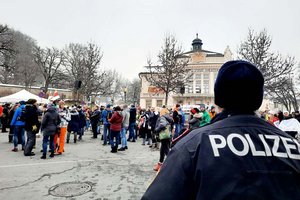 Omikron-Verdachtsfall bei Demonstration vom 18.12. in Klagenfurt. Foto: Mein Klagenfurt