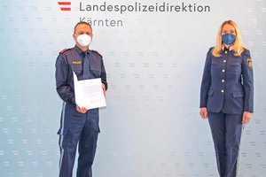 Erich Kügerl von der PI Annabichl-Flughafen ist Polizist des Jahres. Foto: Landespolizeidirektion Kärnten