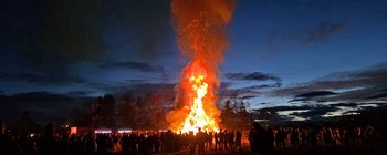 Osterfeuer an der Alten Stadtgrenze