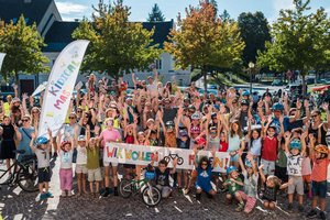 Zehnte Kidical Mass in Klagenfurt: Kinder fordern sichere Radwege. Foto: Nicole Hubmann