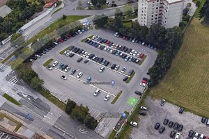 Parkplatz Fernheizwerk aus der Vogelperspektive. Foto: Google Maps