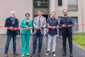 Univ.-Doz. Dr. Georg Spiel Obmann und Geschäftsführer pro mente kärnten, Dr. Beate Prettner, Christian Scheider, Mag. Dr. Markus Heinz und Mag. Karl-Heinz Spechtler. Foto: pro mente kärnten/Nicolas Zangerle