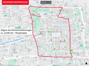Route der Regenbogenparade