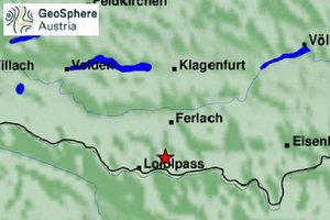 Südlich von Klagenfurt bebte heute Früh die Erde. Grafik: GeoSphere Austria