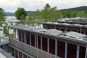 Die PV-Anlagen im Strandbad Klagenfurt erzeugen bereits nachhaltigen Sonnenstrom. Foto: STW/KK