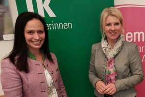 Bundesbäuerin Irene Neumann-Hartberger (re.) und ihre Stellvertreterin Astrid Brunner geben den heimischen Bäuerinnen eine starke Stimme. Foto: LK Kärnten