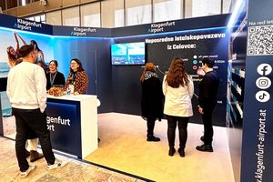 Klagenfurt Airport bewirbt Flugangebot in Ljubljana. Foto: KlagenfurtAirport