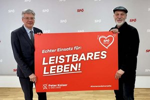 Landeshauptmann Peter Kaiser und Erich Fenninger, Bundesgeschäftsführer der Volkshilfe Österreich. Foto: SPÖ Kärnten