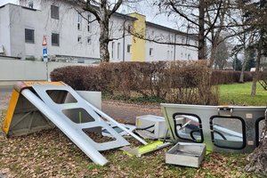 Wieder wurde eine Telefonzelle in Klagenfurt in die Luft gejagt