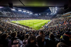 Das erste Champions League Spiel in Klagenfurt war ein friedliches Fußballfest mit über 23.000 Besuchern im Wörthersee Stadion. Foto: StadtKommunikation/Zangerle