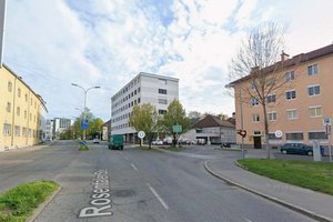 Ausbau des Fernwärmenetzes in der Ausstellungsstraße/Rosentaler Straße. Foto: Google Street View