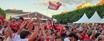 Österreich scheitert an Spanien, Public Viewing in Klagenfurt geht weiter