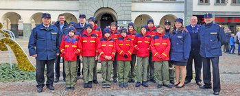 Friedenslichtaktion der Feuerwehrjugend Hauptwache Klagenfurt