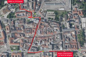 „Gedenkgehen“ in der Klagenfurter Innenstadt sorgt für Behinderungen im KMG-Busverkehr