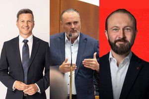 Fellner, Doskozil und Lercher: Nein zu Spitalsschließungen. Foto: LPD Kärnten, Landesmedienservice Burgenland und stmk.spoe.at