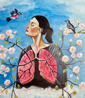 Vernissage auf der Palliativstation: „Dum Spiro Spero – Solange ich atme, hoffe ich“. Foto: zVg