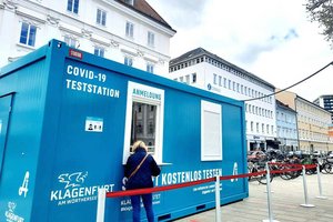 PCR-Tests in den Containern am Alten Platz und Neuen Platz ab Montag möglich. Foto: Mein Klagenfurt