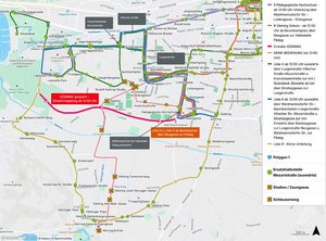 Cup Finale und Fanmarsch führt zu Umleitungen im KMG-Netz