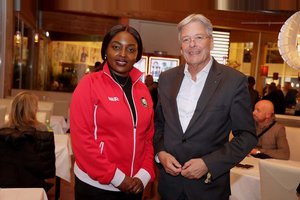 Kenias Botschafterin Valerie Rugene und Landeshauptmann Peter Kaiser. Foto: Didi Wajand