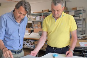 Satz&Druck Team: Betriebsbesuch bei Druckspezialisten. Foto: Büro Habenicht