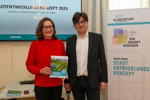 Stadträtin DI Constance Mochar und DI Robert Piechl präsentierten bei einem Pressegespräch die Details zur Bürgerbeteiligung im Rahmen des Stadtentwicklungskonzeptes 2025. Foto: StadtKommunikation/Hude 