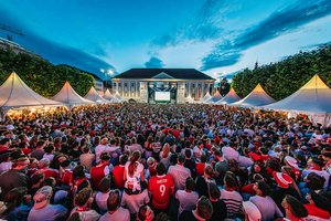 Beste Stimmung herrschte beim heurigen Public Viewing am Neuen Platz in Klagenfurt. Foto: StadtKommunikation / Zangerle
