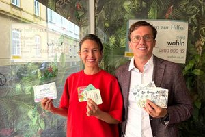 Vizebürgermeister Ronald Rabitsch im Gespräch mit Stephanie Venier. Foto: zVg