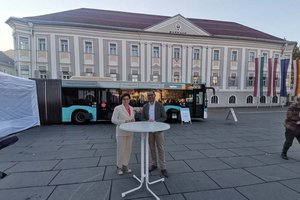 Gesundheitsreferentin Beate Prettner war gestern Abend gemeinsam mit Gesundheitsstadtrat Franz Petritz am Neuen Platz vor Ort. Foto: Büro LHStv.in Prettner