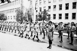 Kärnten war bis 1955 Teil der britischen Besatzungszone. Das Foto zeigt das britische Hauptquartier in der Klagenfurter Tarviser Straße. Foto: Kärntner Landesarchiv