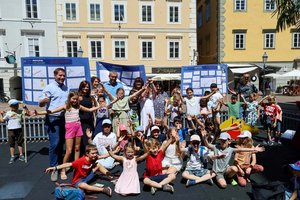 Der Startschuss für die Drachen-Spielplätze in der Klagenfurter Innenstadt: Kinder sind in die Konzeptentwicklung eingebunden. Foto: Die Hexerei/Winkler