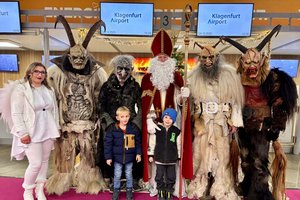 Nikolaus landete am Flughafen Klagenfurt. Foto Klagenfurt Airport