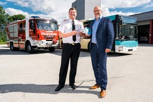 Klagenfurt Mobil GmbH schenkt ausrangierten MAN-Bus an Landesfeuerwehrschule Kärnten. Foto: STW/Michael Stabentheiner 