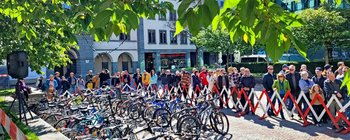 Am Domplatz wurden wieder Fahrräder versteigert