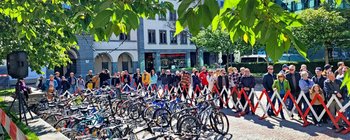 Am Domplatz wurden wieder Fahrräder versteigert