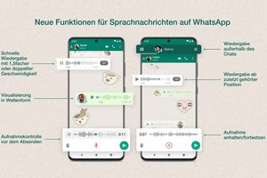 Whatsapp-Update für Sprachnachrichten: 6 neue Funktionen. Foto: WhatsApp