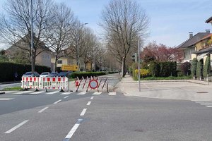 Straßensperre in der Koschatstraße. Foto: Mein Klagenfurt