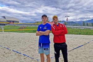 Nachwuchshoffnung Boyd Cooper und Xandi Huber vom Aloha Beachvolleyball Club Wörthersee. Foto: Mein Klagenfurt