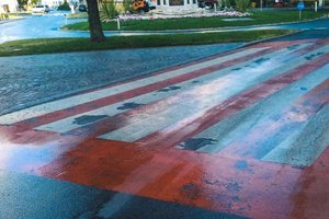 Schutzweg am Heuplatz: „Sicherheit der Fußgänger war in Gefahr“. Foto: Klub der Gemeinderäte des Team Kärnten