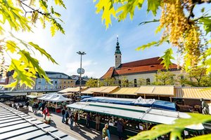 Interessenten für ein Verkaufslokal am Benediktinermarkt werden gesucht. Foto: StadtKommunikation/Bauer