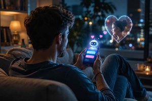 Gerade in einer Zeit, in der viele Menschen zwar ständig online, aber trotzdem oft einsam sind, stellt sich eine spannende Frage: Können AI-Bots beim Flirten wirklich helfen? Foto: KI