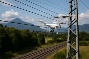 Drohnen sollen künftig Strommasten und Bahnschienen selbstständig überprüfen. Foto: Symbolbild