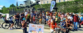 Kinder-Fahrraddemo „Kidical Mass“ in Klagenfurt