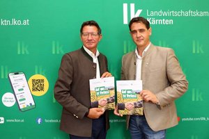 Präsident Siegfried Huber und Kammeramtsdirektor Bernhard Rebernig legten die Leistungsbilanz der LK Kärnten für die Jahre 2022 bis 2026 vor. Foto: LK Kärnten/Pesentheiner