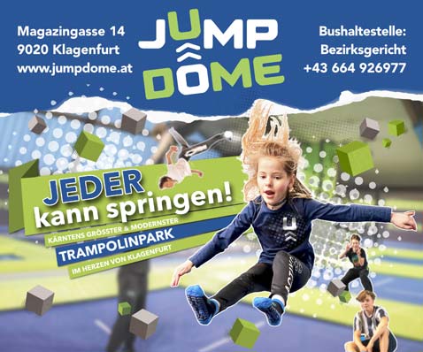 Trampolinpark Jump Dome Klagenfurt. Jeder kann springen!