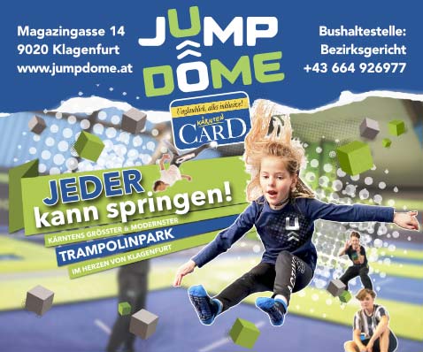 Trampolinpark Jump Dome Klagenfurt. Jeder kann springen!