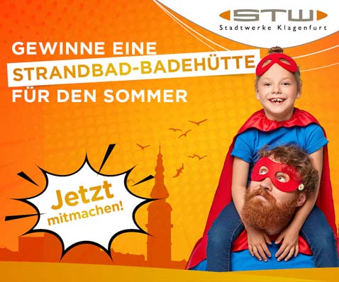 Gewinne eine Strandbad-Badehütte für den Sommer
