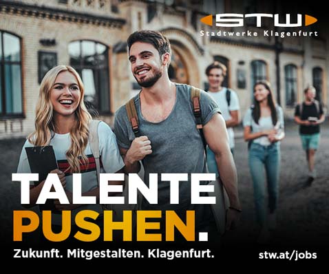 Stadtwerke Klagenfurt. Talente pushen. Zukunft. Mitgestalten. Klagenfurt.