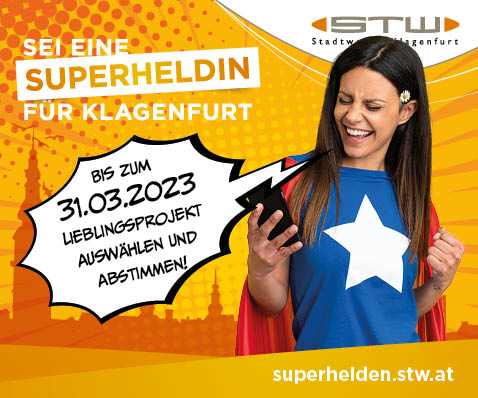 Sei ein Superheld für Klagenfurt! Kennst du schon die März-Projekte?