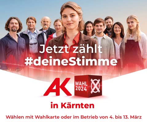 Jetzt zählt deine Stimme! AK-Wahl 2024 in Kärnten.