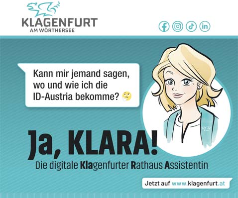 JA, KLARA! Die digitale Klagenfurter Rathaus Assistentin